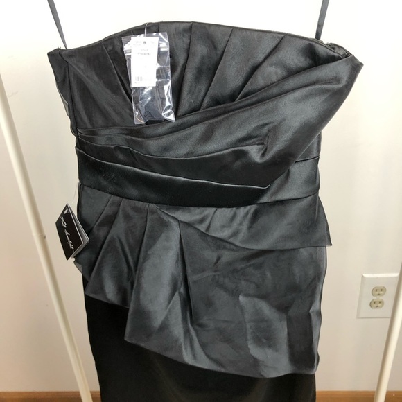 NWT White House Black Market Black Strapless Cocktail Dress 00 - Picture 8 of 10